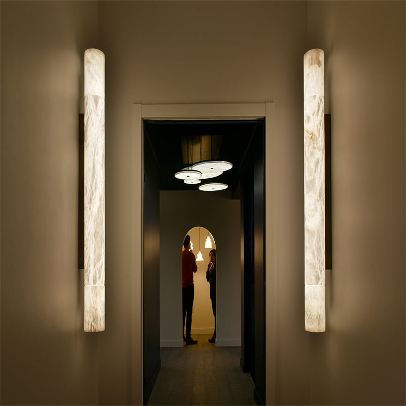 Garron Modern Alabaster Linear Wall Sconce