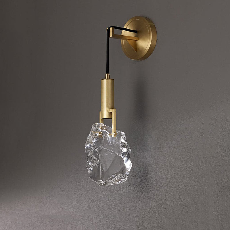 Irregular Modern Crystal Shad Wall Sconce H11"