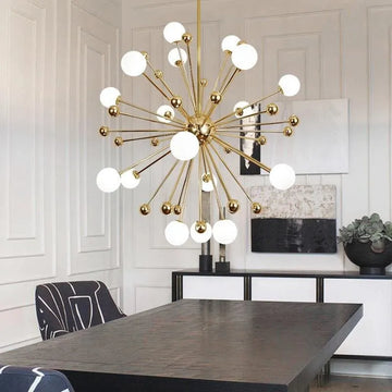 Olivia Camila Gold And White Chandelier D 40"