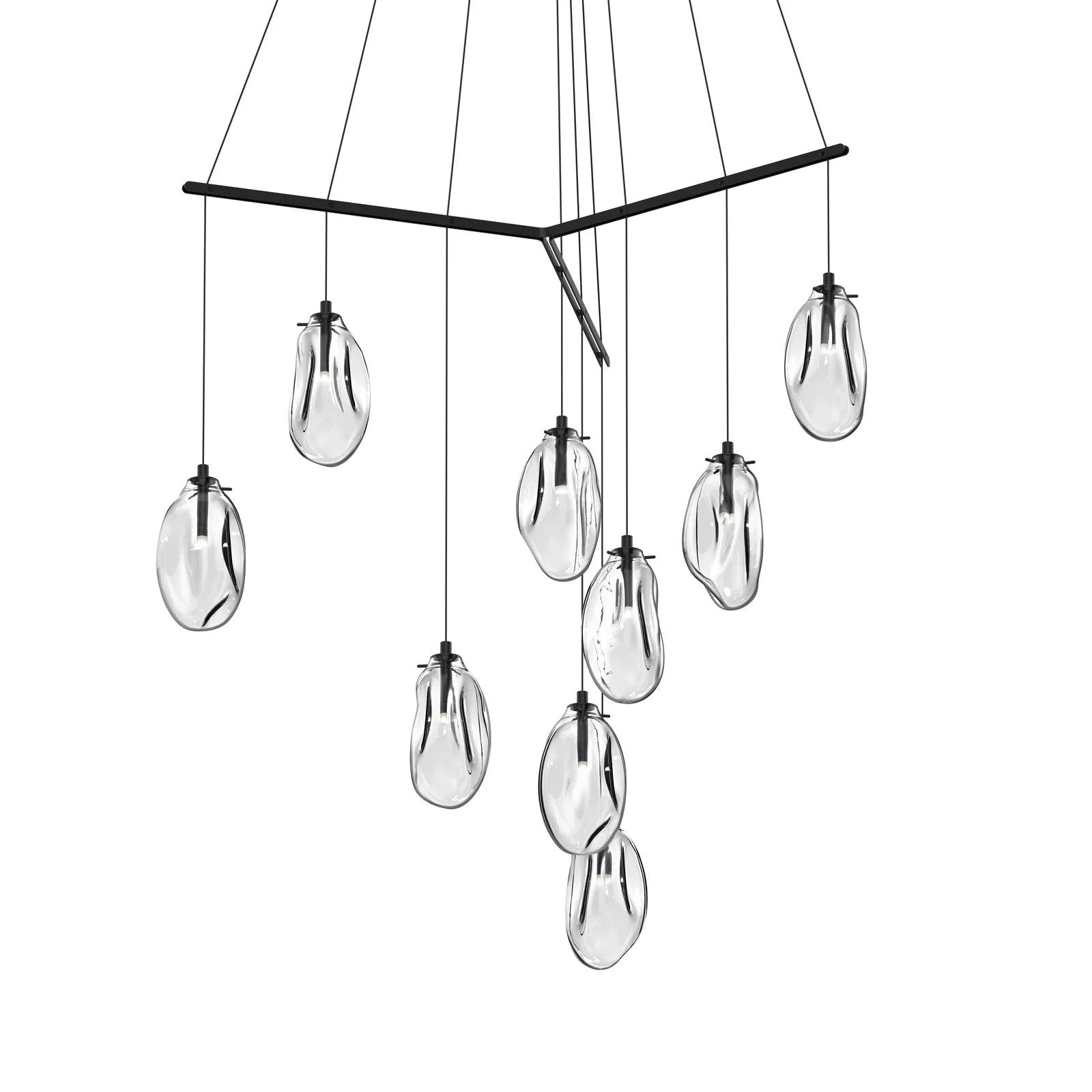 Fluid Bracket Pendant Chandelier 9-Light