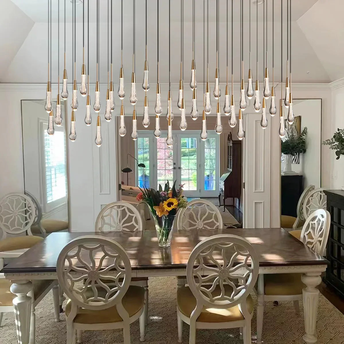 Olivia Solitaire Linear Chandelier 37"50"70"87"120"