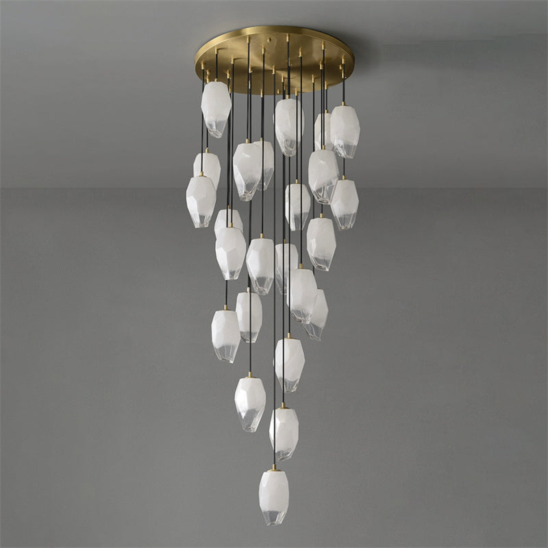 Olivia Vanessa glass long chandelier 24 Lights