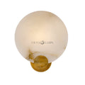 Elliot Round Alabaster Modern Living Room Sconce