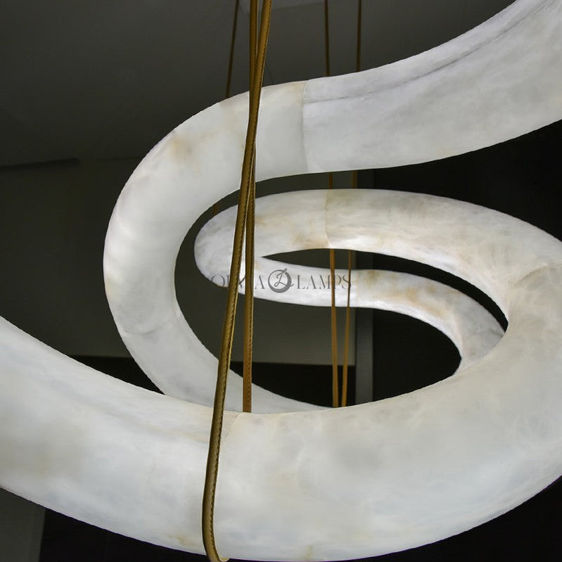 Ethereal Alabaster Chandelier 70½"