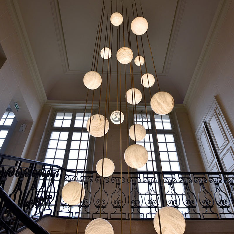 Alabaster Constellation Chandelier, Multi Pendant Light