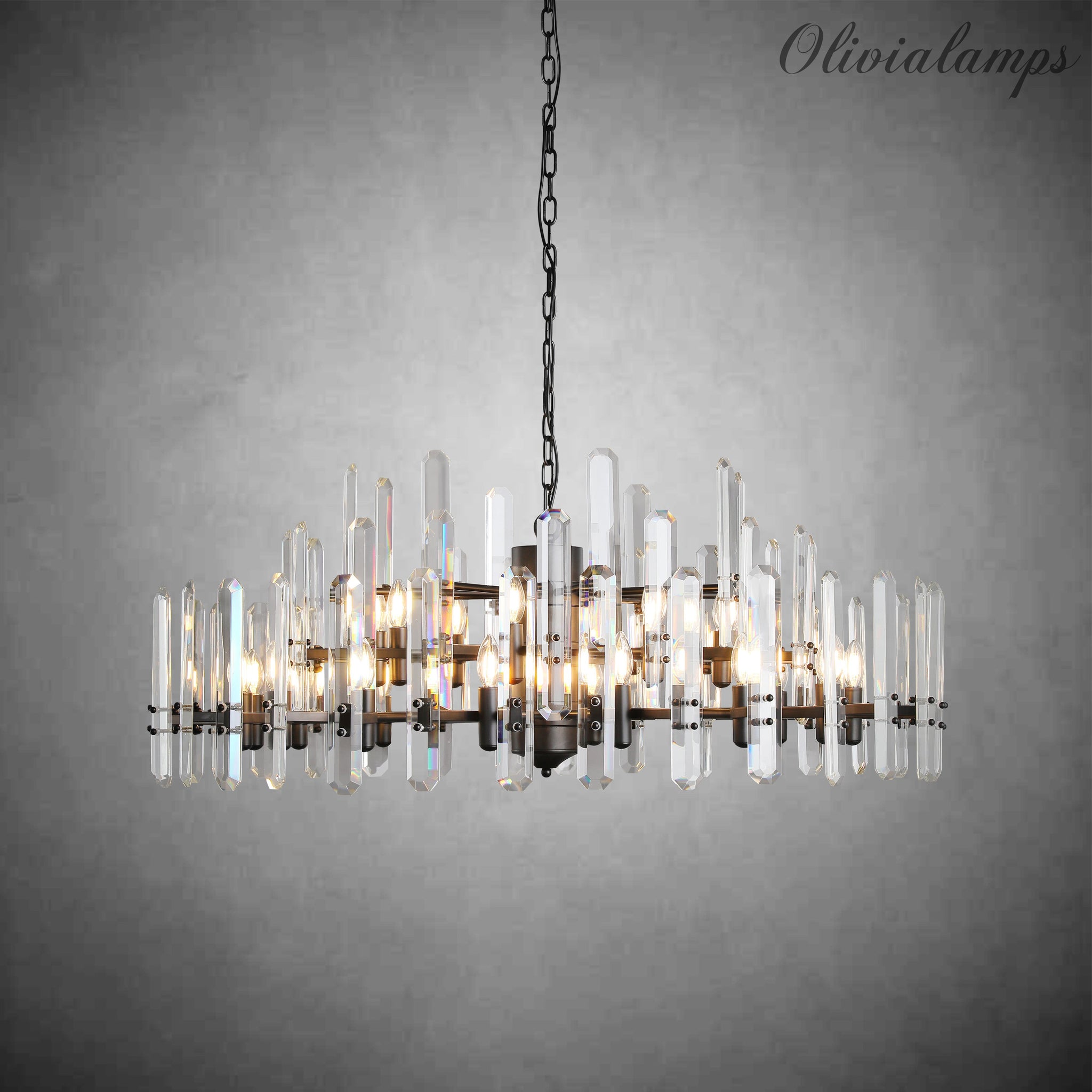 Bonington Crystal Round Chandelier 24"36''48''