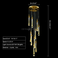 extra length chandelier for foyer stiarcase 2 story house loft apartment hotel modern decor 118inch