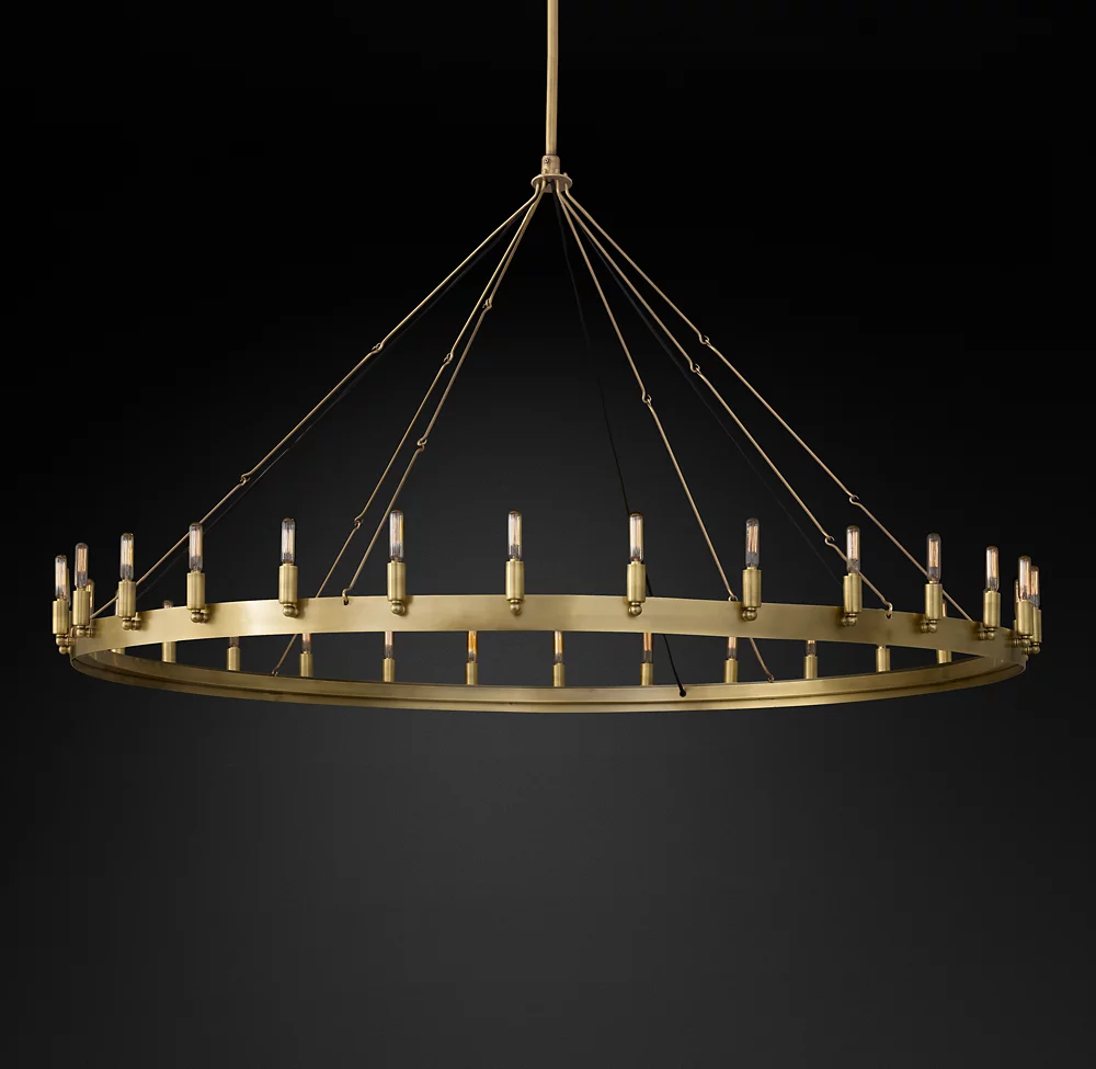 Olivia Camina Vintage Filament Round Chandelier 63"