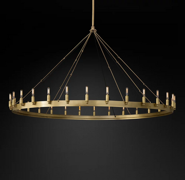 Olivia Camina Vintage Filament Round Chandelier 73"