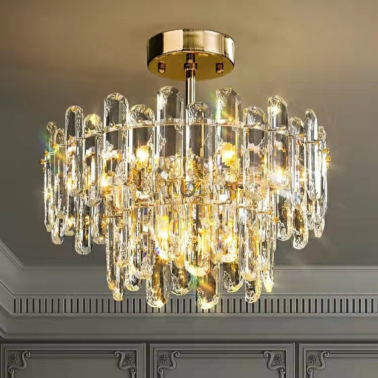 Modern Style Two Layers Crystal Chandelier For Living Room / Round Dining Table