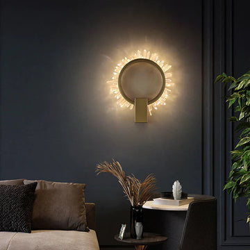 Galisa Modern Rock Crystal Wall Ring Wall Sconce Besides Bed