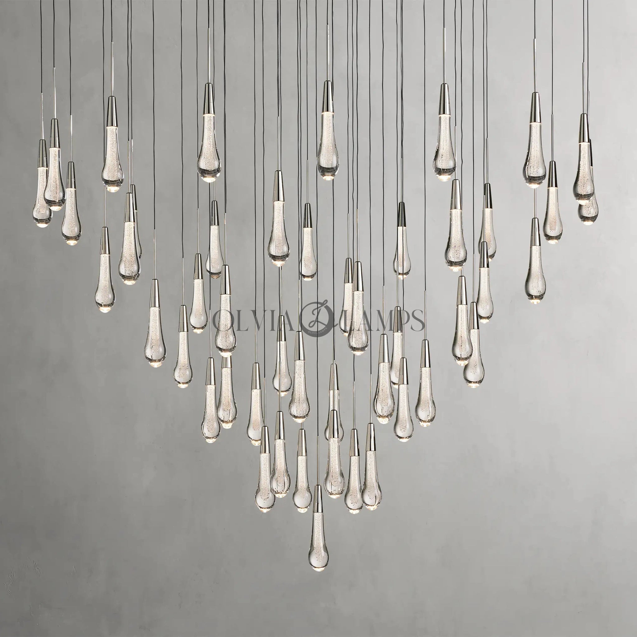 Soltaire Round Chandelier 58"W