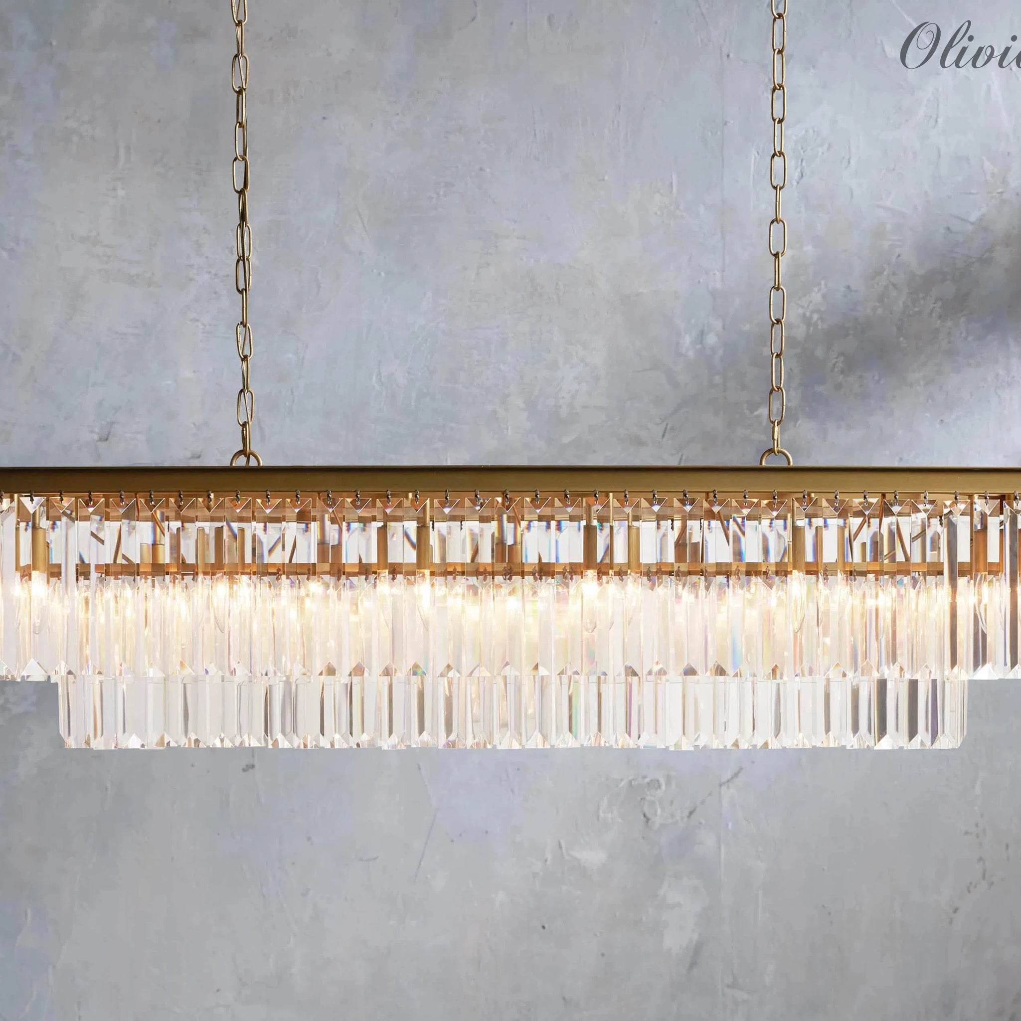 Leyland Tiered Rectangular Chandelier