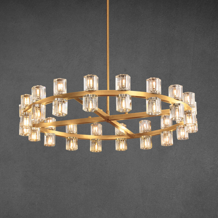 Arcachen Crystal Round Chandelier 36"