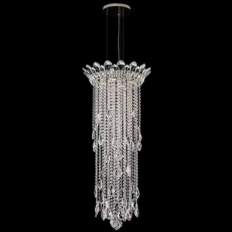 chandelier,chandeliers,branch,staircase,pendants,foyer,spiral staircase,two-story foyer,tassel crystal, k9 crystal,crystal chandelier