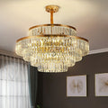 2022 New Style Round Crystal Chandelier Modern Gold Ceiling Light Fixture For Living/ Bedroom