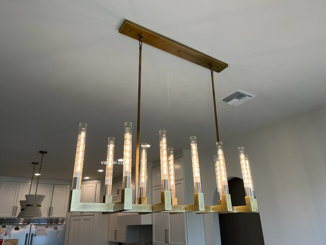 Cannel Linear Chandelier 54''66"