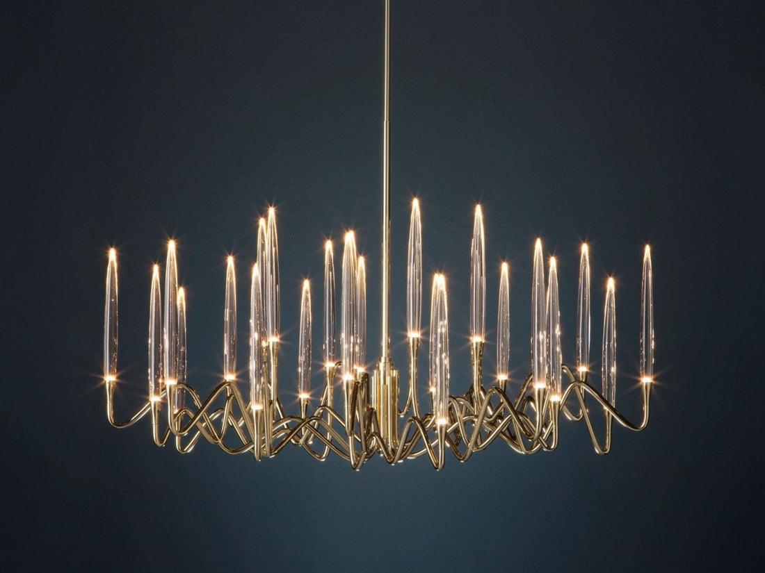 Pezzo Crystal Round Chandelier D33'' 59''  40''