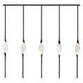 PEZZO 5-CRYSTAL Long Chandelier L51'' 59''