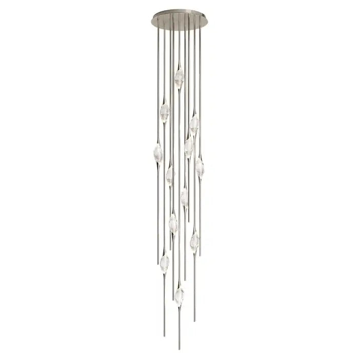 PEZZO  CRYSTAL CHANDELIER 21''H