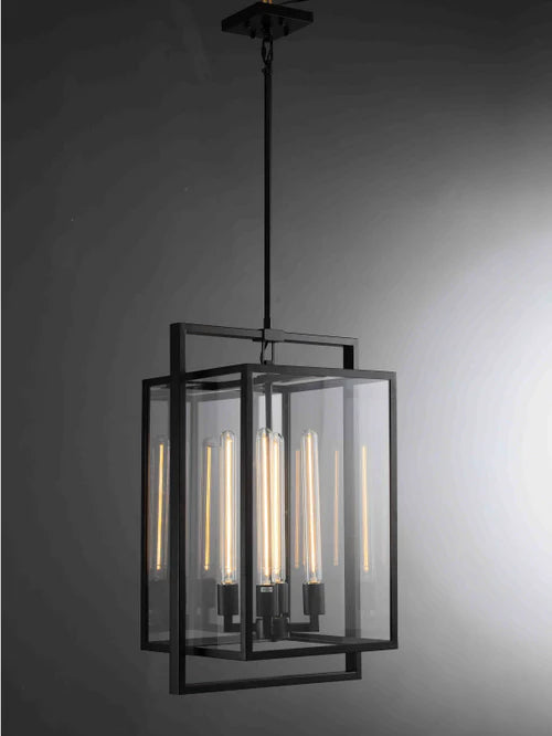 Baker Glass Lantern Modern Pendant 26''34''