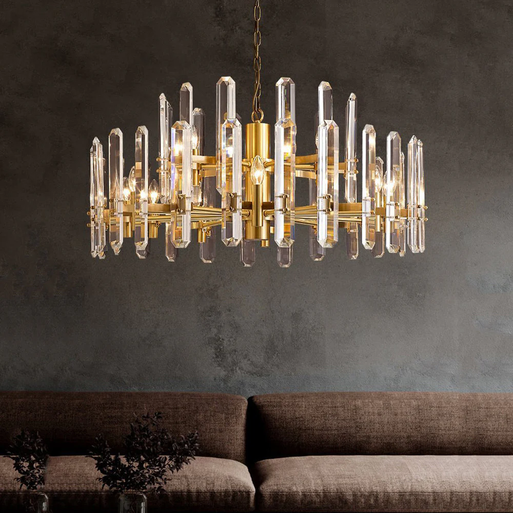 Bonington Crystal Round Chandelier 24"36''48''