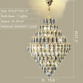 Extra Large Foyer Decorative Crystal Lighting Fixture Living Room Crystal Chandelier For Entryway Staircase