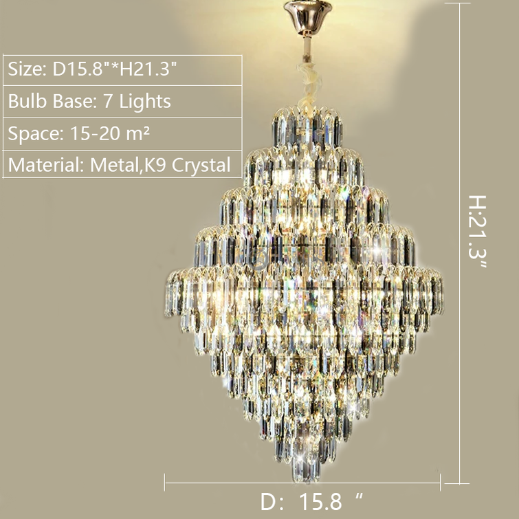 Extra Large Foyer Decorative Crystal Lighting Fixture Living Room Crystal Chandelier For Entryway Staircase