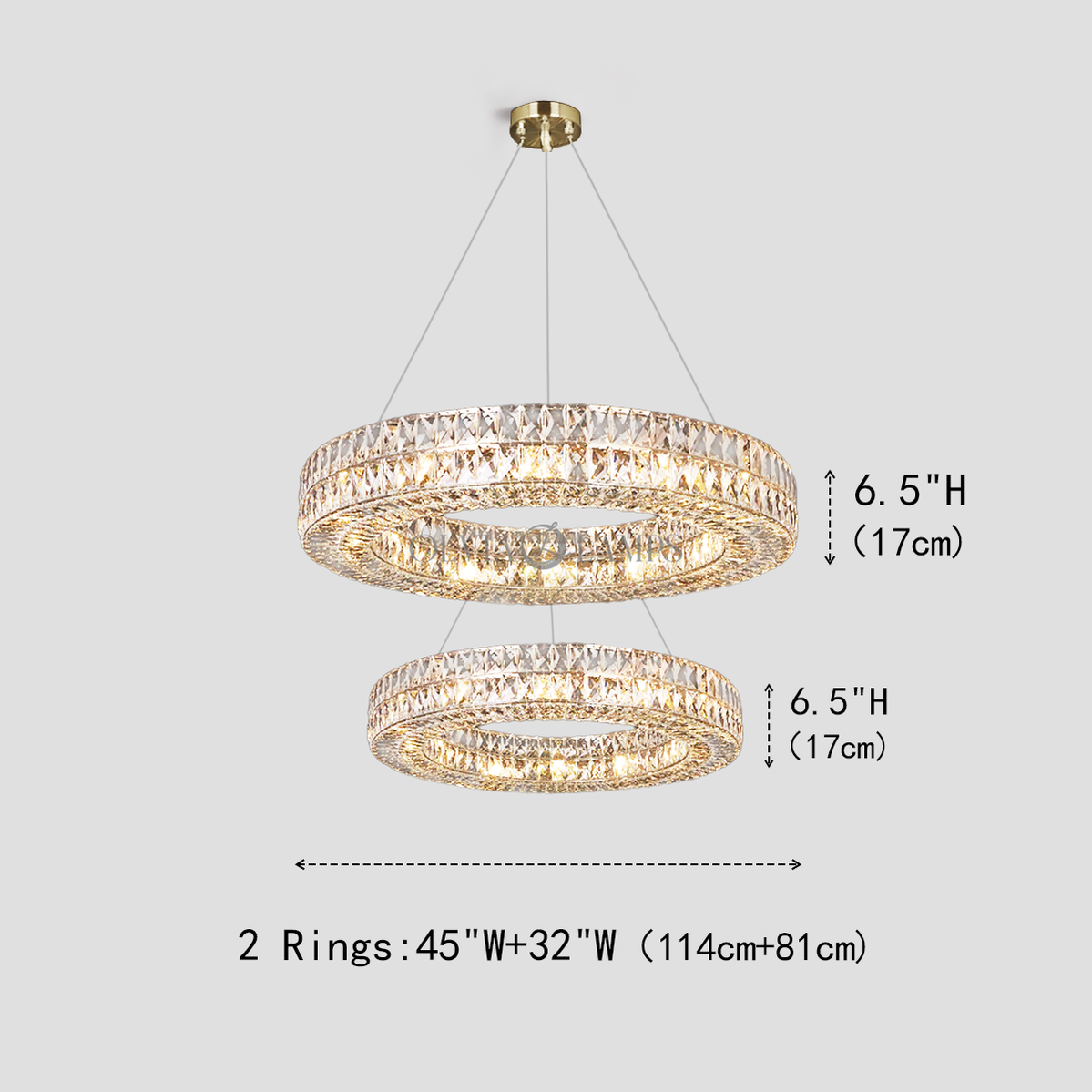 Aster Halo Crystal Multi-Tier Ring Chandelier