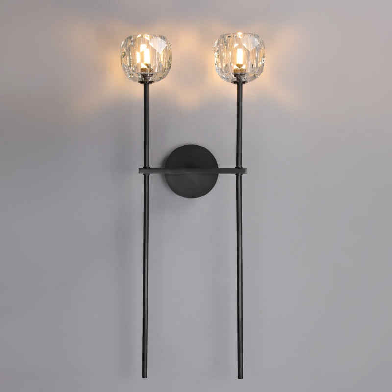 Bille De Crystal Ball Grand Double Wall Sconce