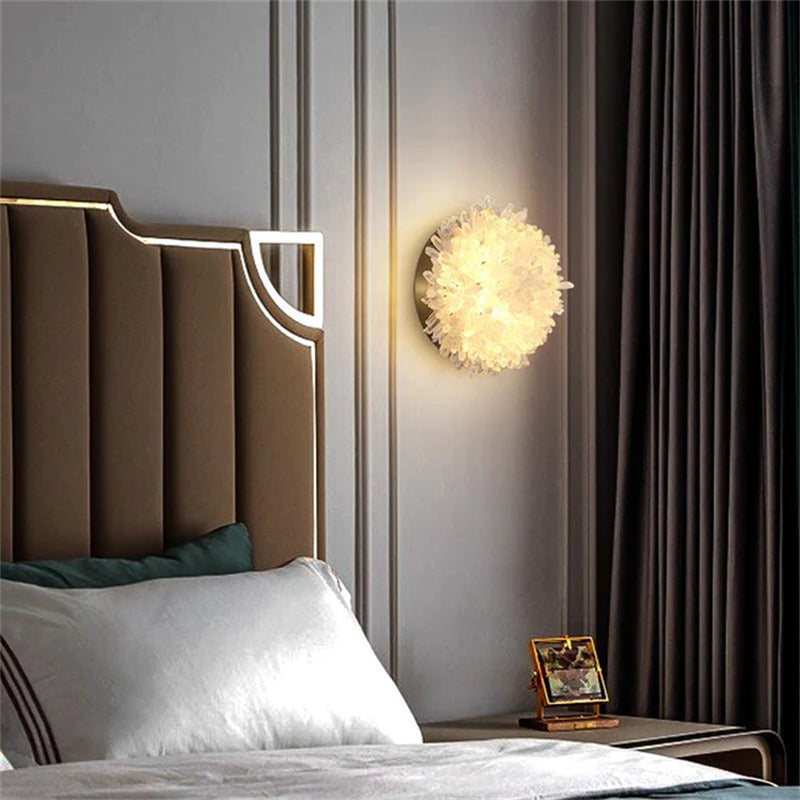 Haroldo Modern Rock Crystal Wall Sconce For Bedroom