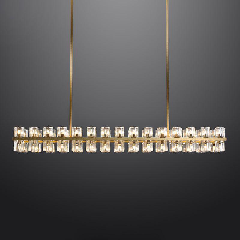 Arcachen Crystal Rectangular Chandelier 54"