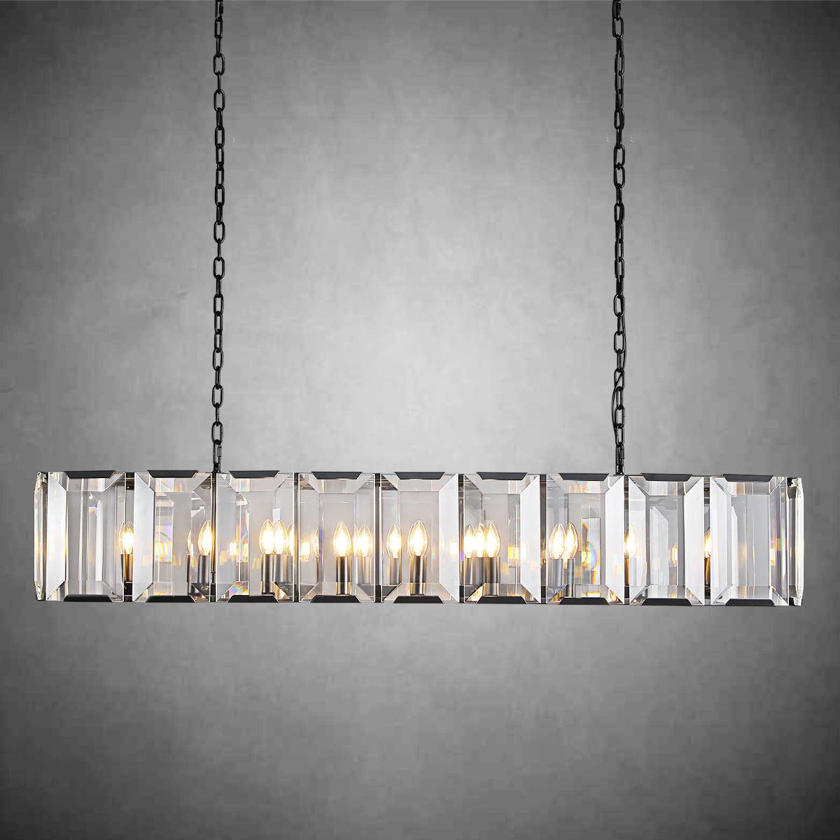 Harlew Crystal Rectangular Chandelier42''54''62''74"