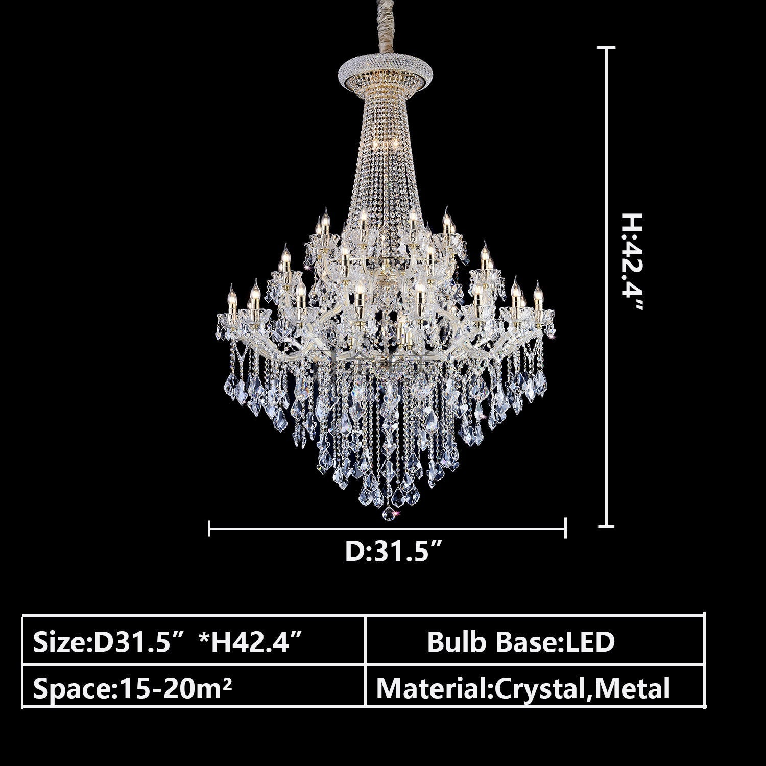 D31.5*H42.4"  Schonbek Olde World Swarovski Crystal Chandelier in Silver  CWI Lighting Open Box 49 Light Up Chandelier With Chrome Finish