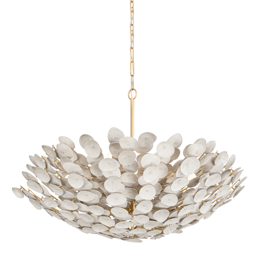 Olivia Aimi 12 Vintage Gold Leaf Chandelier Ceiling Light