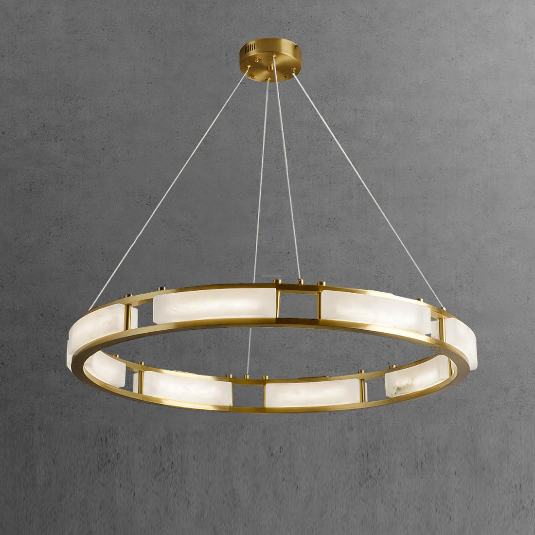 Olivia Qatar Alabaster Round Chandelier