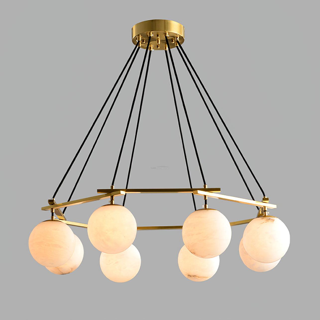 Olivia Miira Alabaster Chandelier with 3/6/8 heads