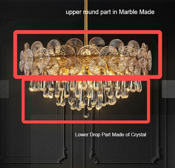 Olivia Crystal/ Marble drop Chandlier( Customized )