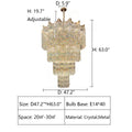 Extra Large Luxury Multi-tiered Crystal Chandelier for Foyer/Staircase