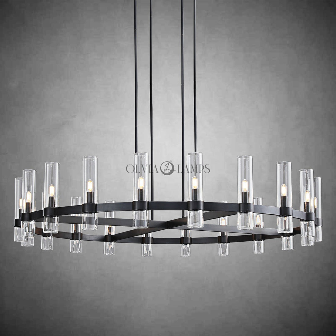 Lavelle Glass Round Chandelier 36"48''60''72''