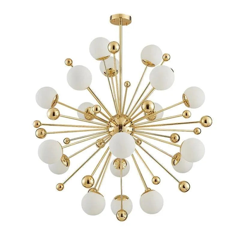 Olivia Camila Gold And White Chandelier D 40"