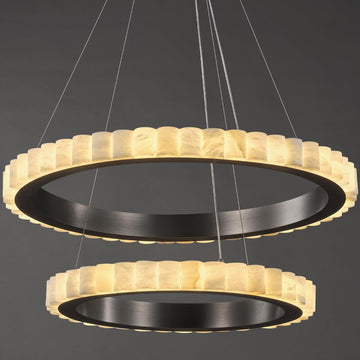 Alabaster Chandelier, D31in Modern Led Chandelier