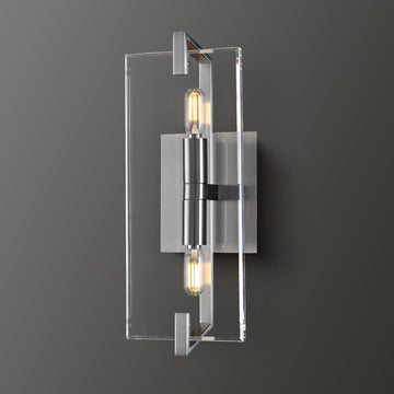 14.9" Crystal Wall Sconces, Bathroom Vanity Wall Sconces 2-Light WallK9 Clear Crystal Wall Sconces, 14.9" Bathroom Vanity Wall Sconces 2-Light Wall Mounted Sconces