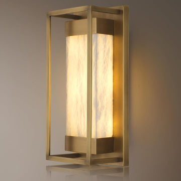 Alabaster Square Shaped Wall Sconce 15.7"