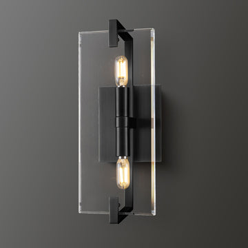 K9 Clear Crystal Wall Sconces, 14.9" Bathroom Vanity Wall Sconces 2-Light Wall Mounted Sconces