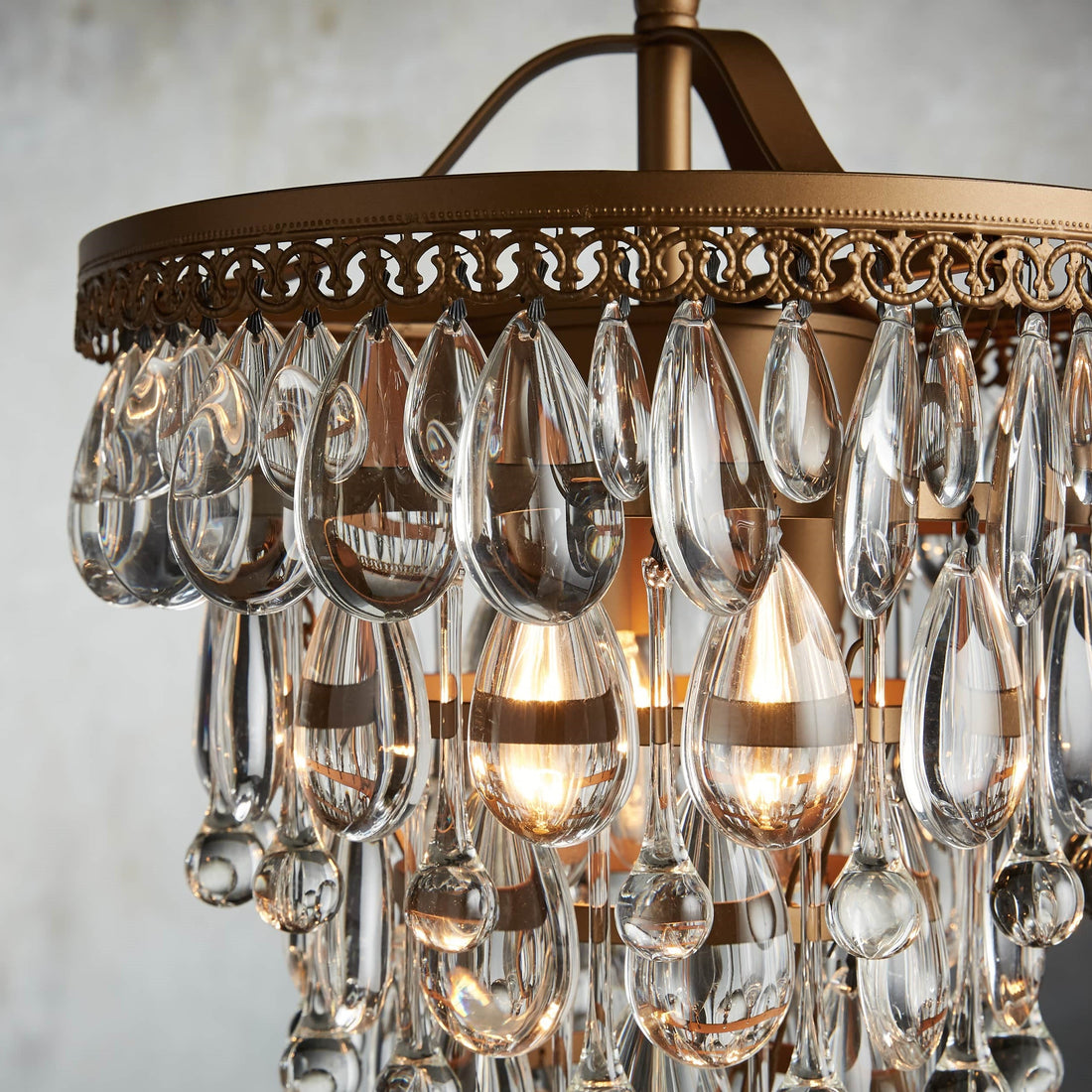 Anabella Round Chandelier, Modern Round Crystal Chandelier Over Dining Table