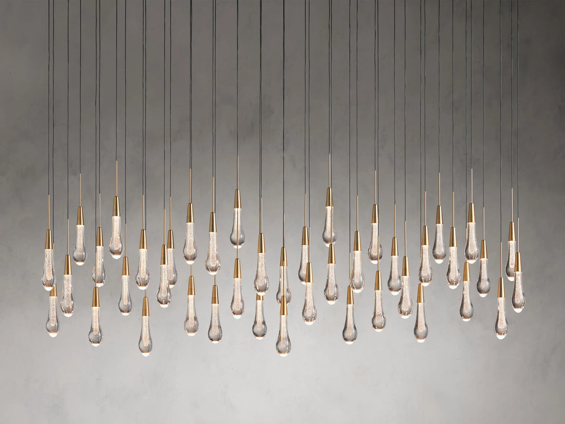 Olivia Solitaire Linear Chandelier 37"50"70"87"120"