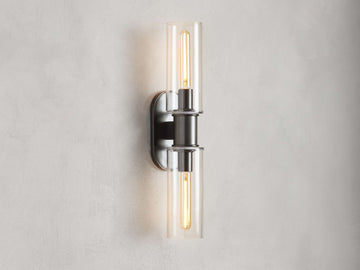 Olivia Harlin 2-Light Wall Sconce in Clear