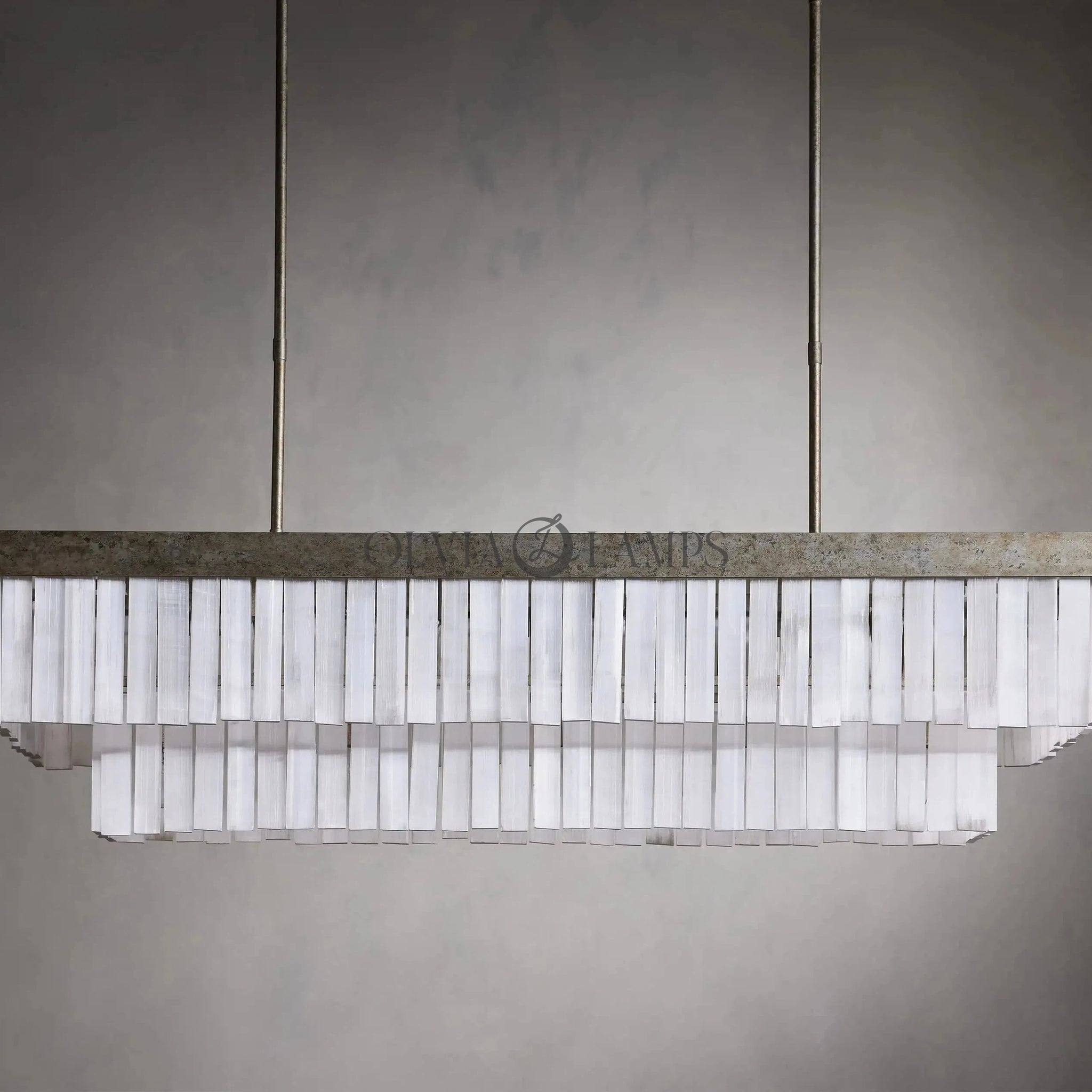 Cameron Rectangular Alabaster Chandelier