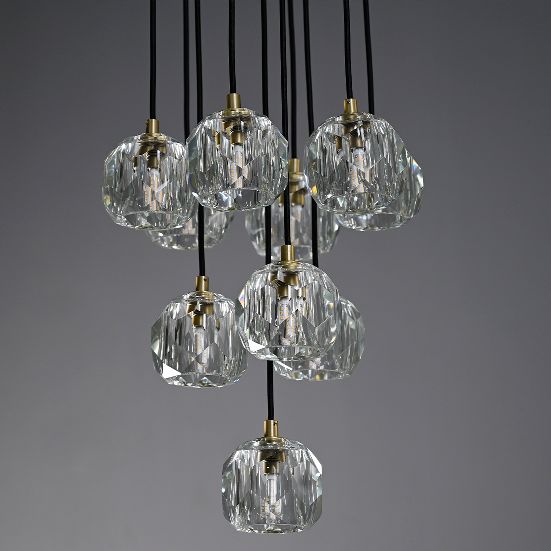 Olivia Bille De Crystal Ball Cluster Chandelier 14"